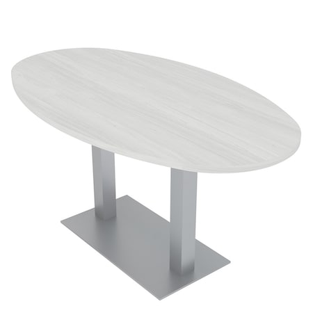 Skutchi Designs 33.5 in W, 59.5 in L, 29 in H, Engineered Wood Top, White HAR-BOVL-34X60-DOU-WHCYPRESS